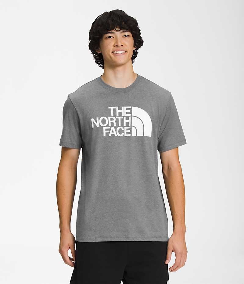 Tricou The North Face Scurte Sleeve Half Dome Barbati Gri | ROMANIA NIYOZFH