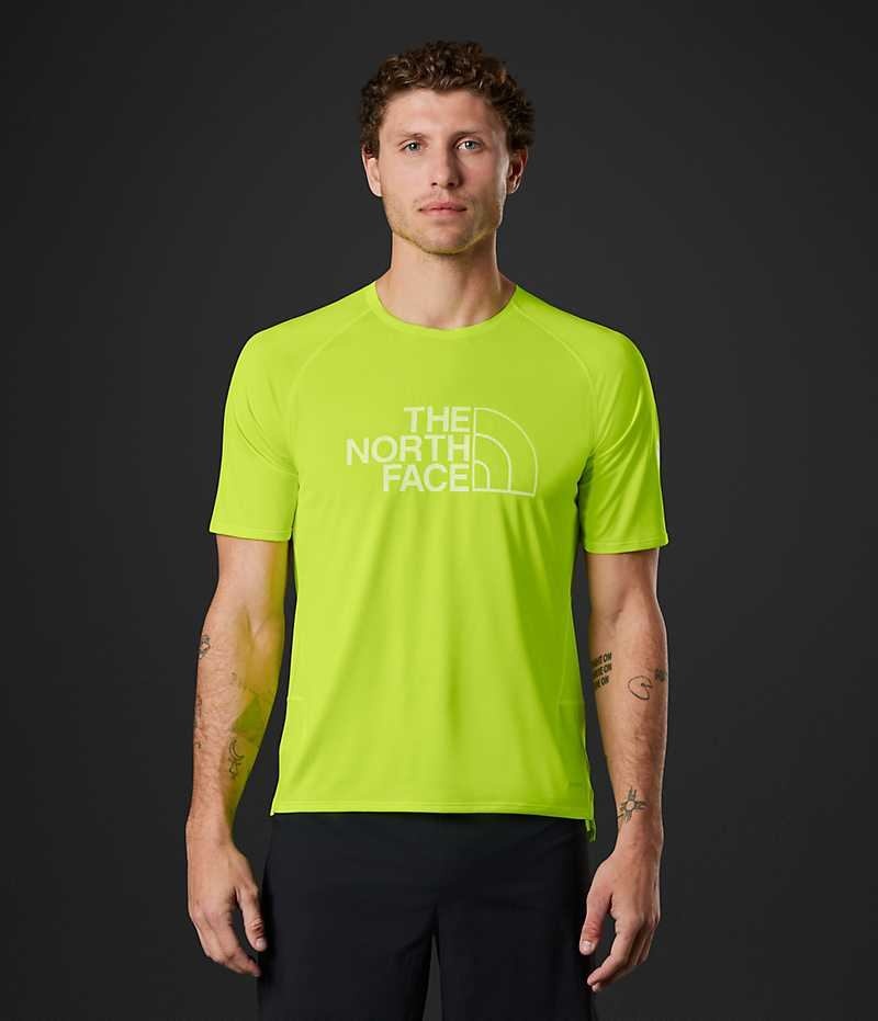 Tricou The North Face Summit Series High Trail Run Scurte Sleeve Barbati Verzi | ROMANIA GTAXKSC