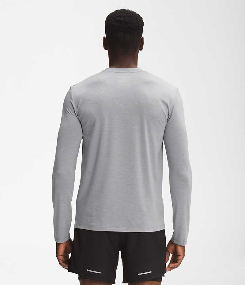 Tricou The North Face Wander Long Sleeve Barbati Gri | ROMANIA GACNZML