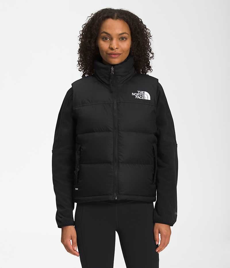 Vesta Puf The North Face 1996 Retro Nuptse Dama Negrii | ROMANIA NSYIQKZ